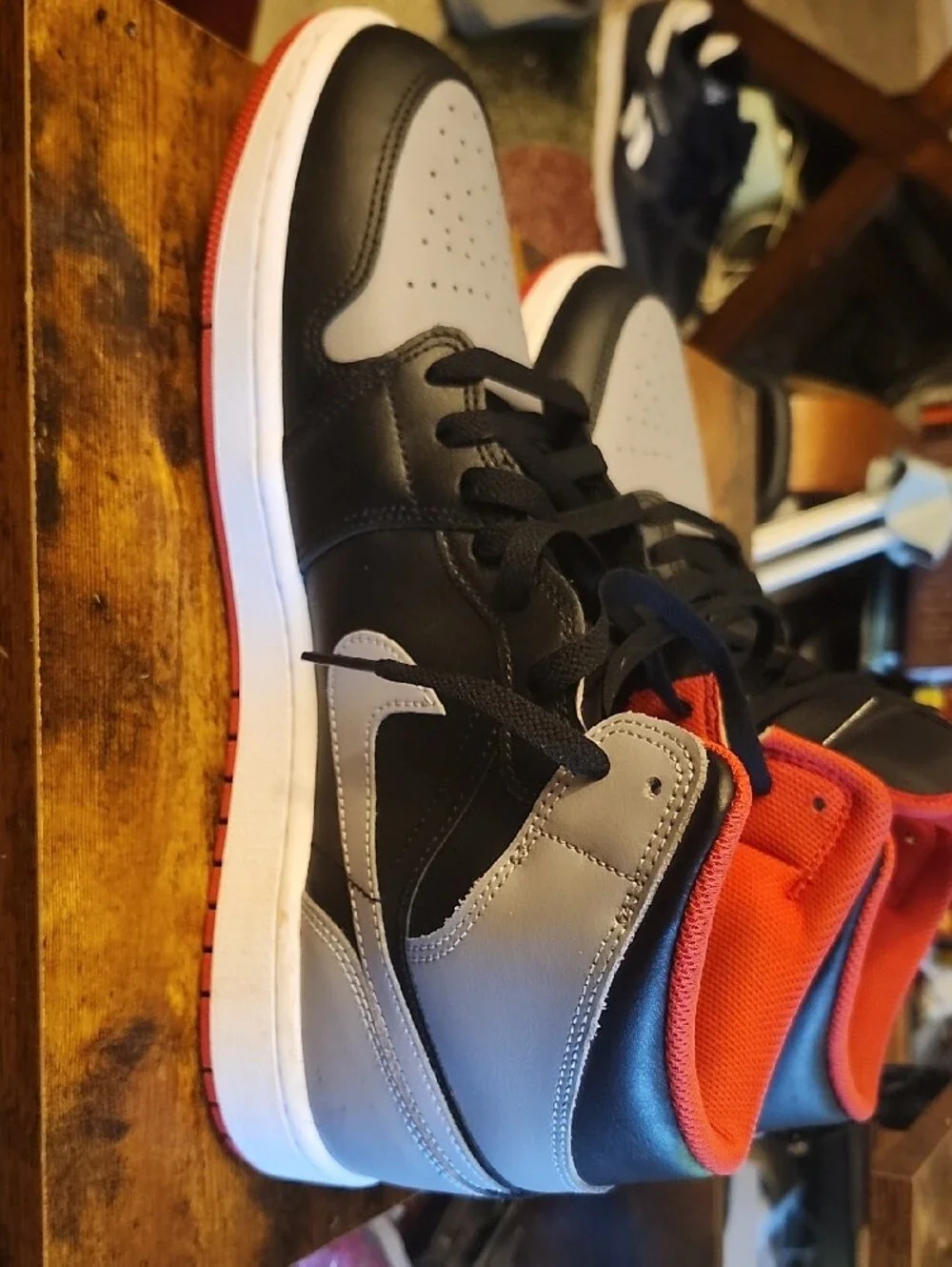 Jordan Men’s Mid-Top Sneakers - Black/Gray/Orange